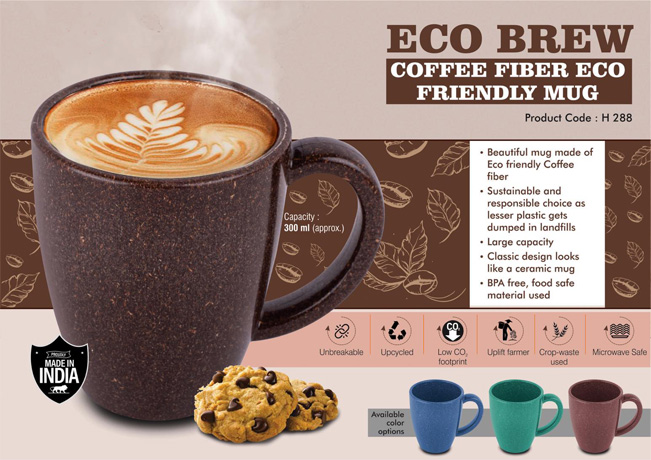 H288 – EcoBrew Mug : Coffee Fiber Eco Friendly Mug