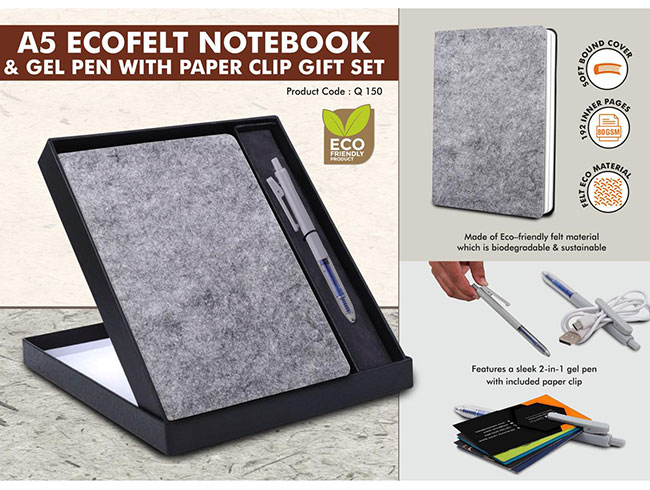 Q150 – EcoFelt Notebook Gift Set