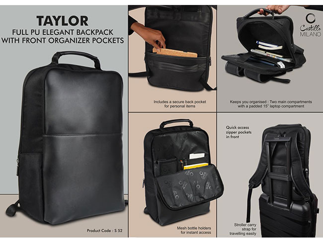 S52 – Taylor: Full PU Elegant Backpack