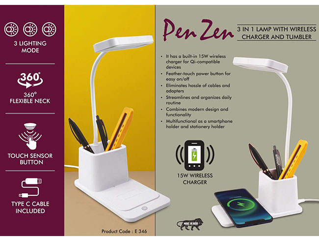 E346 – PenZen: 3 In 1 Lamp With 15W