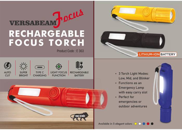 E363 – VersaBeam Focus: Rechargeable Focus Torch