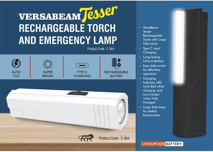 E364 – VersaBeam Tesser: Rechargeable Torch