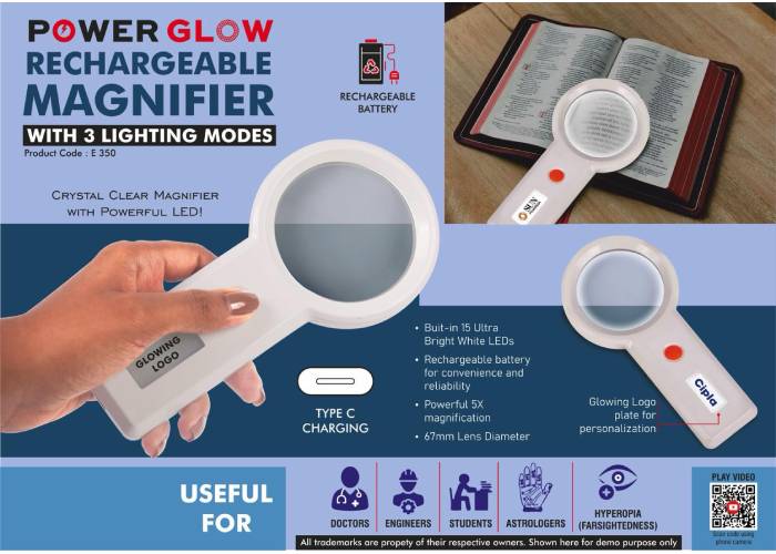 E350 – PowerGlow Rechargeable Magnifier