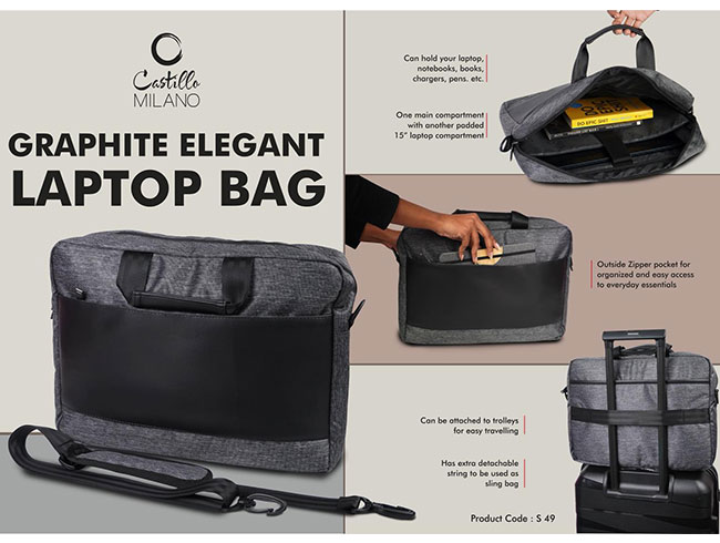 S49 – Graphite Elegant Laptop Bag