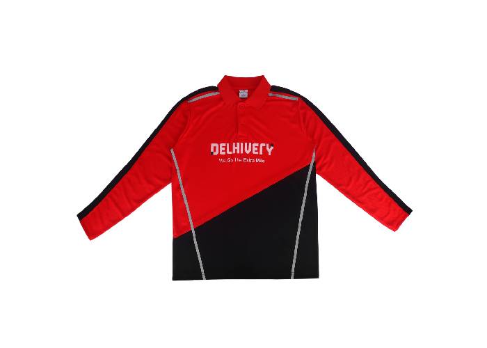 Delhivery T-Shirt Red & Black