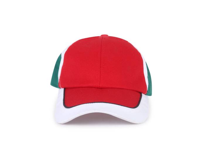 IPM Cap Red,White & Green Color