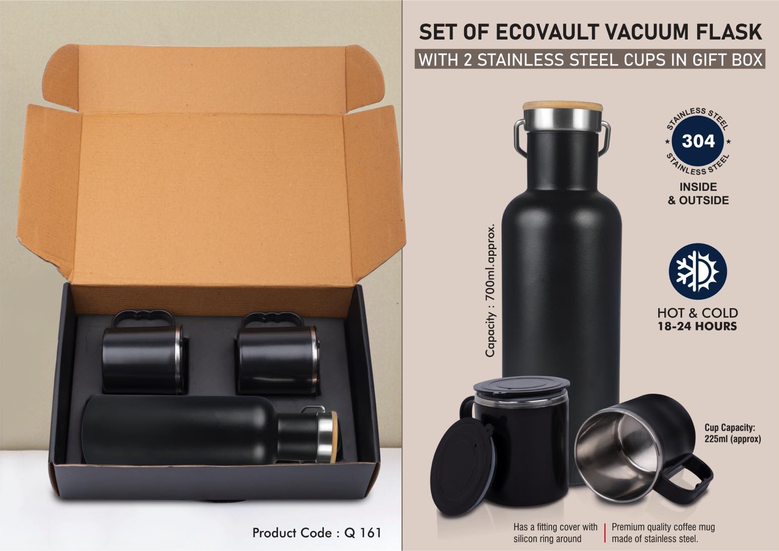 Q161 – Set of EcoVault Vacuum Flask