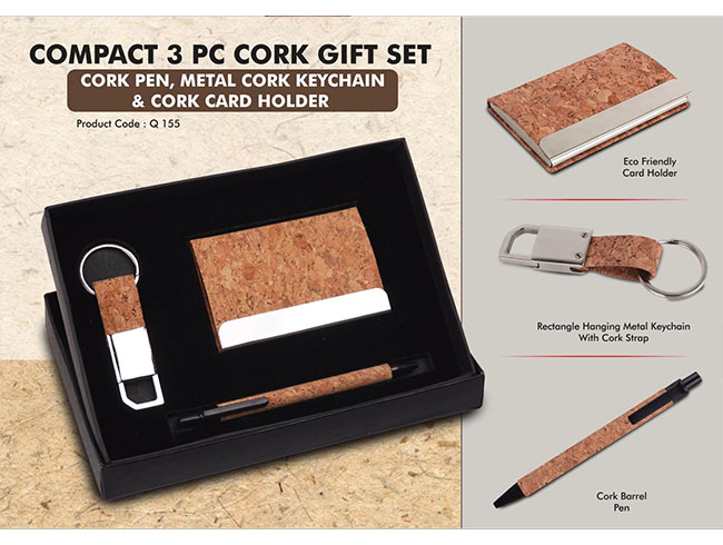 Q155 – Compact 3 Pc Cork Gift Set