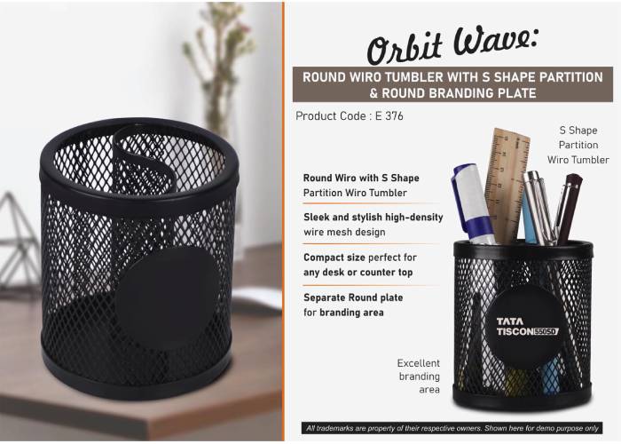 E376 – Orbit Wave: Round Wiro tumbler